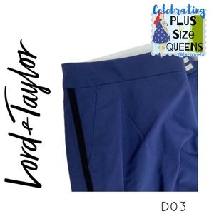 NWT Lord & Taylor Navy Slacks 22W (D03)